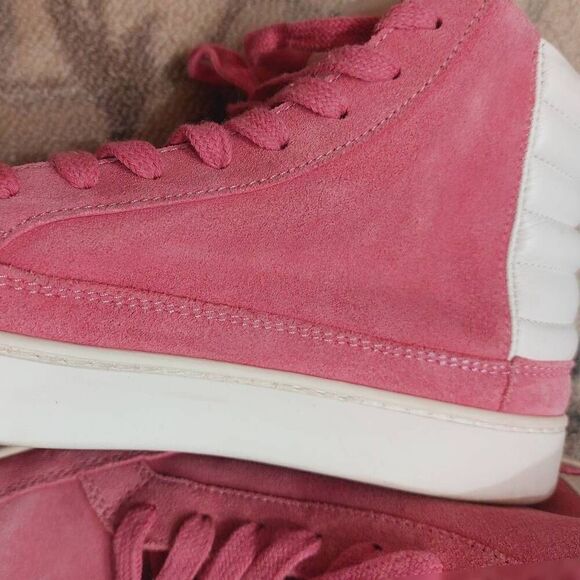 Authentic Gucci Pink Suede High Top Sneakers 36 EU / 5.5 US - Picture 9 of 16